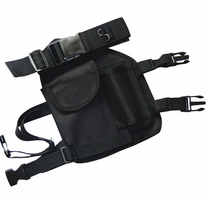 Drop-leg finds pouch for metal detecting