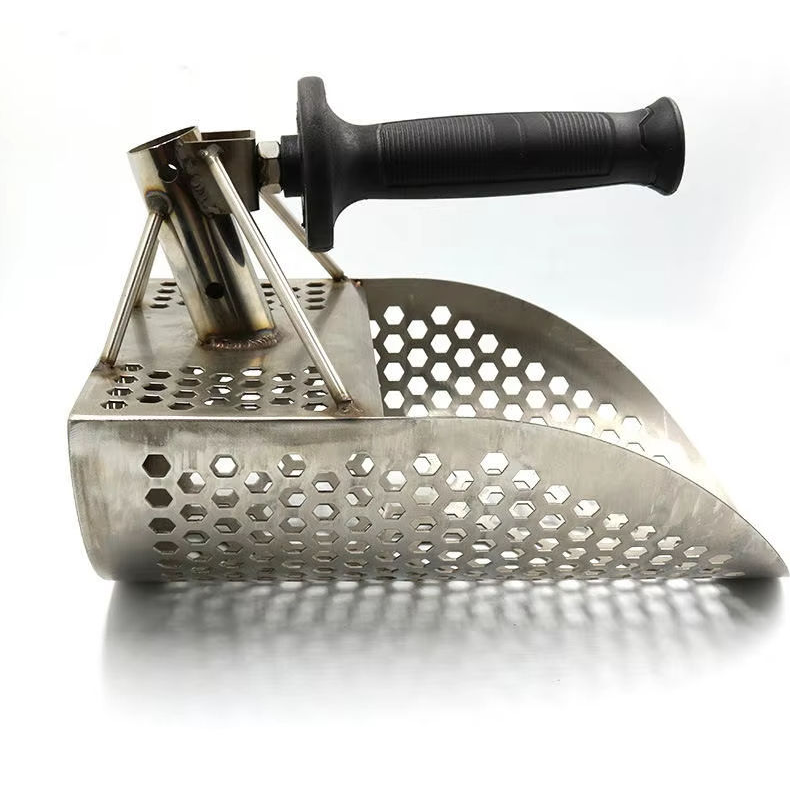 Stainless steel sand scoop for beach metal detecting