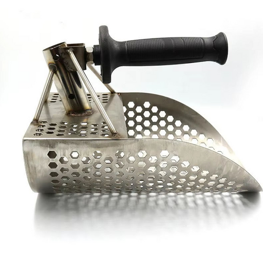 Stainless steel sand scoop for beach metal detecting