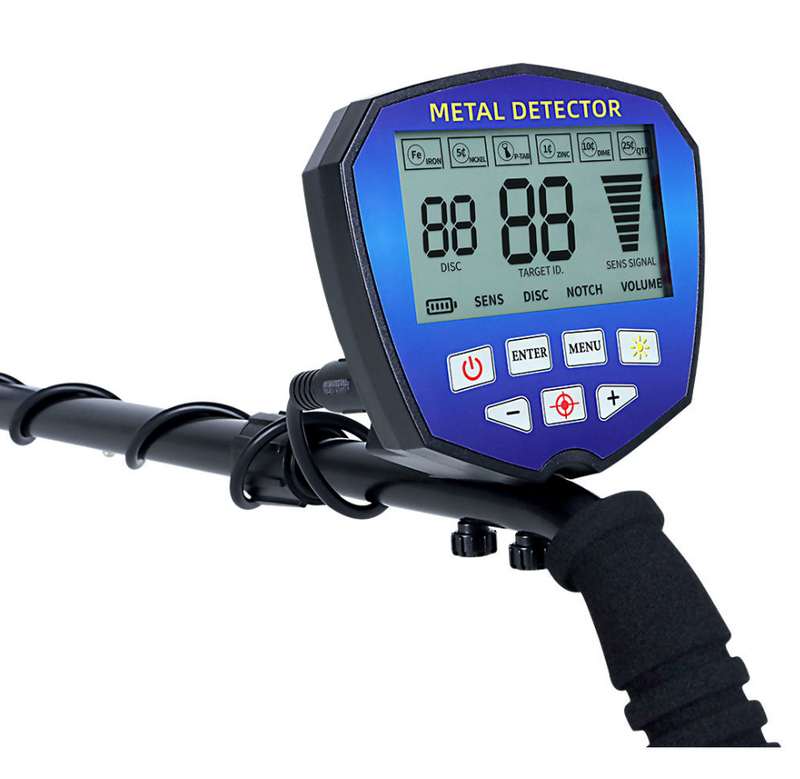 Digital metal detector with LCD target ID display – view 3 of 4